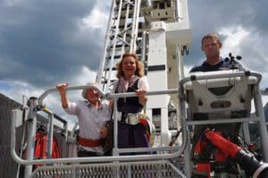 Eröffnung Bürgerkraftwerk Greifenburg 12.07.2014 - Anlagenbesichtigung mittels Hubsteiger