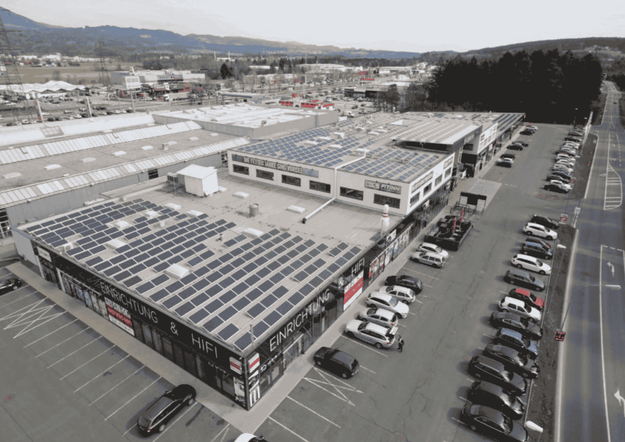 Villacher V-Center_Kärnten Solar PV-Anlage auf dem V-Center in Villach