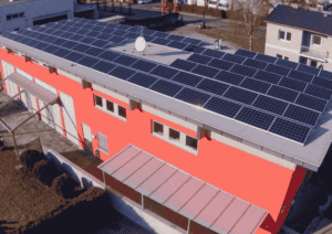 Eine Photovoltaik-Anlage der Villacher Faschingsgilde zur Eigenstromversorgun.