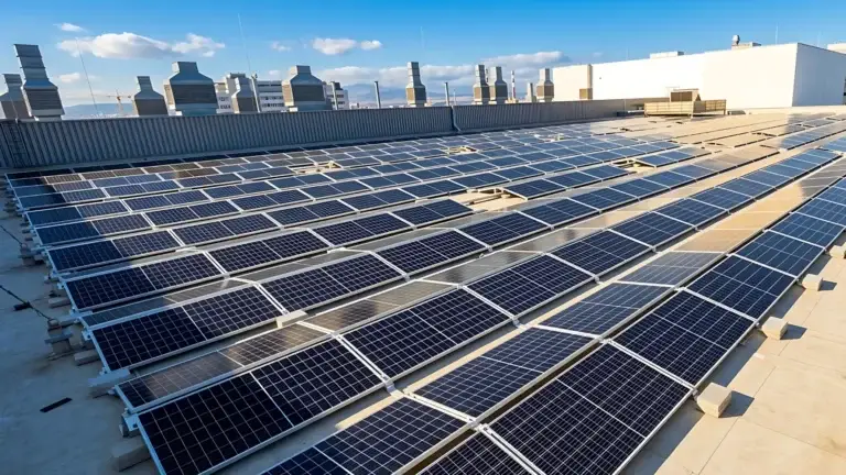 Flachdach PV-Anlage von Siemens Mobility